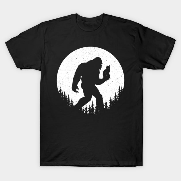 Bigfoot Cat T-Shirt by Tesszero